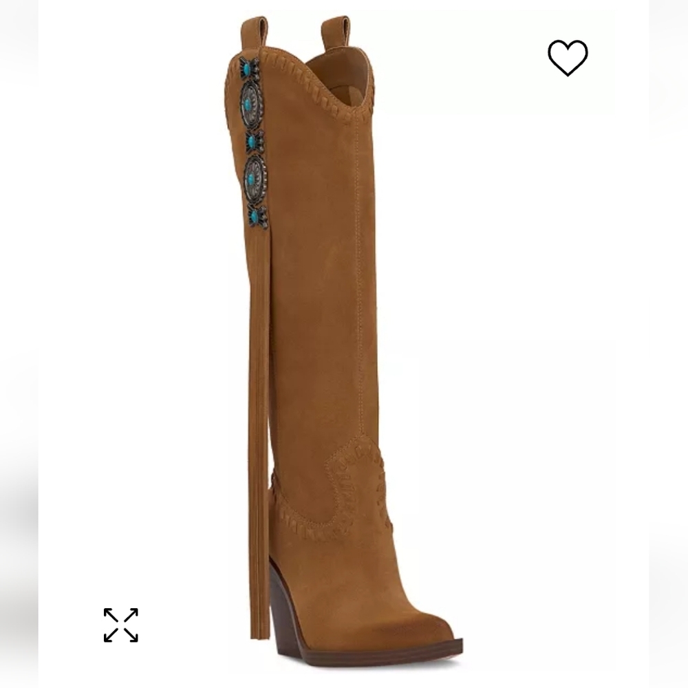 Jessica Simpson Lisabeth Leather Suede Boots - Picture 4 of 9